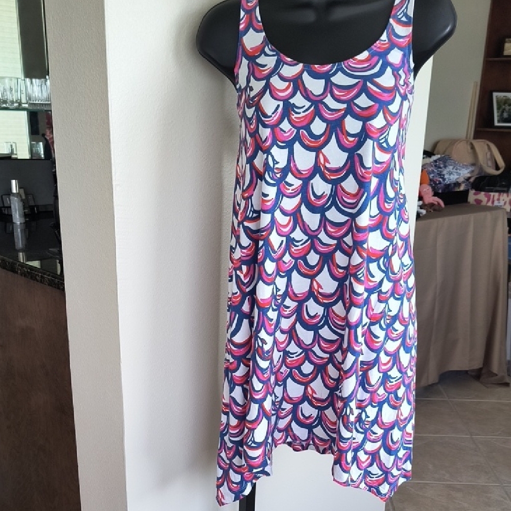 Lilly Pulitzer Sleeveless Dress with Swirl Pattern